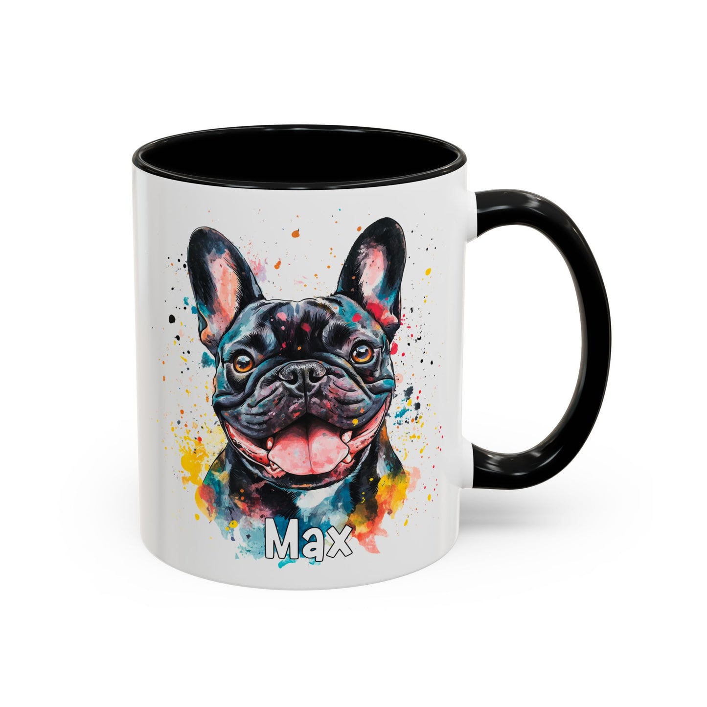 French Bulldog #1 Colourful Personalized Accent Mugs, 11oz