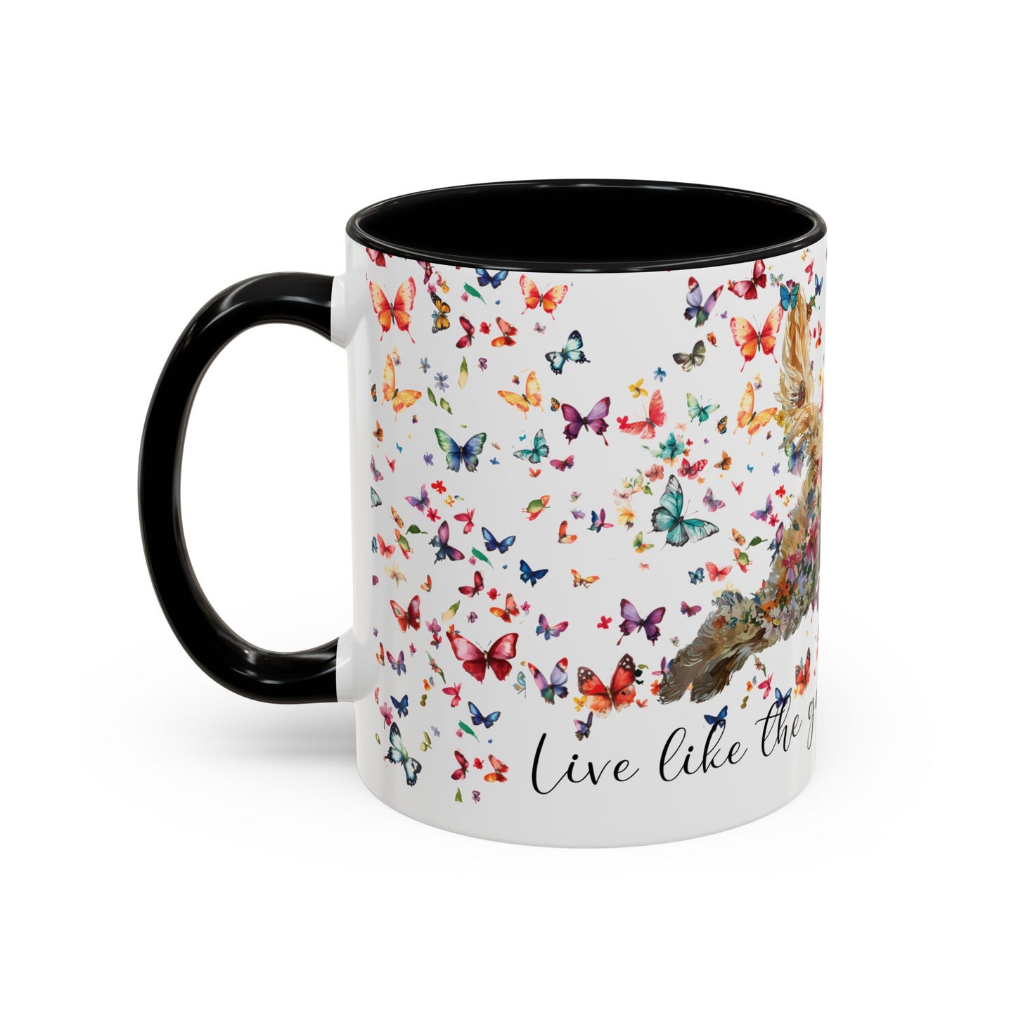 Golden Doodle/Groodle #3 "Live like the gate was left open" Accent Mugs, 11oz
