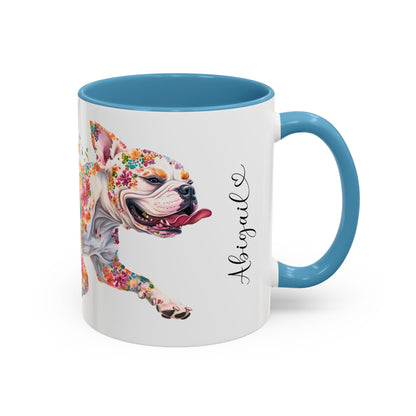 American Bulldog Personalized Accent Mugs, 11oz