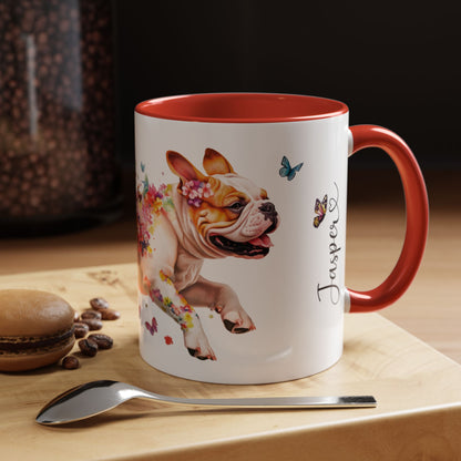 British/English Bulldog Personalized Accent Mugs, 11oz