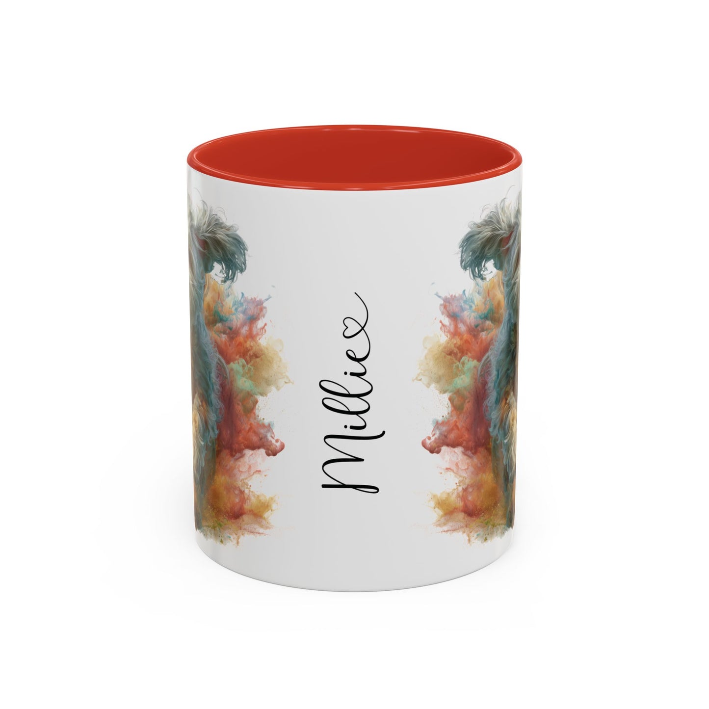 Mini Doodle Paint Colourful Personalised Accent Mugs, 11oz