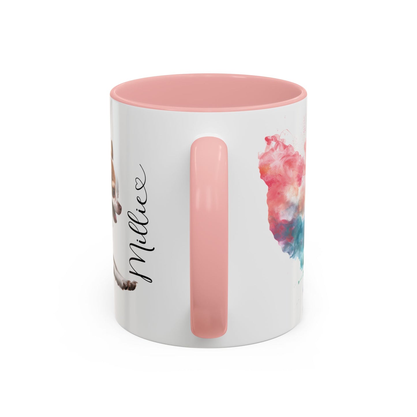 Chihuahua #3 Paint Colourful Personalised Accent Mugs, 11oz