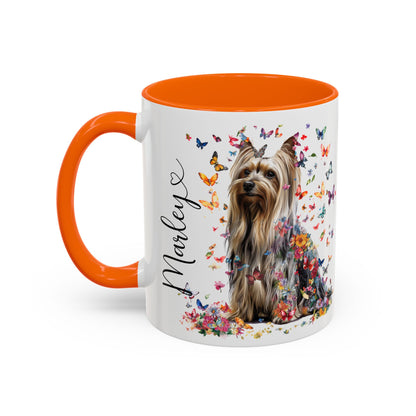 Silky Terrier #2 Personalized Accent Mugs, 11oz
