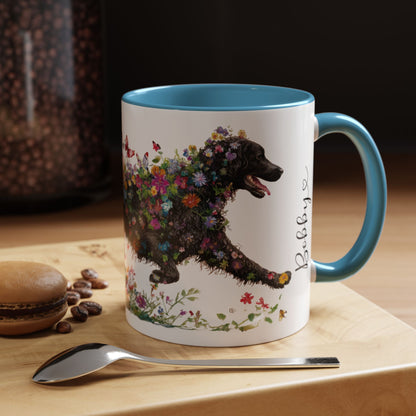 Curly Coated Retriever #2 Personalized Accent Mugs, 11oz