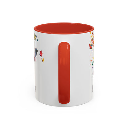 Basset Hound “Live like the gate was left open" Accent Mugs, 11oz