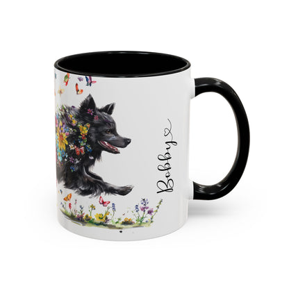 Schipperke Personalized Accent Mugs, 11oz