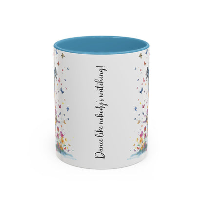 Dalmatian, Dance like nobody's watching, Personalized Accent Mugs, 11oz