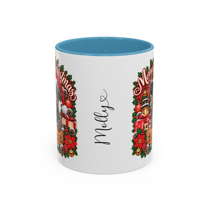 Pumi #2 Merry Christmas, personalised accent colour 11oz mug