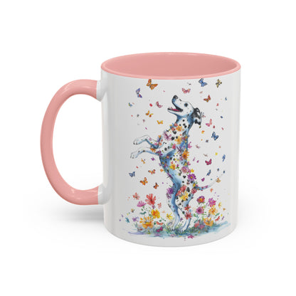 Dalmatian, Dance like nobody's watching, Personalized Accent Mugs, 11oz
