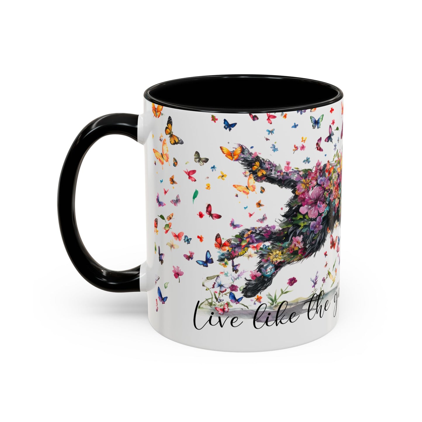 Labradoodle/Groodle #1  Live like the gate was left open, Accent Mugs, 11oz & 15oz