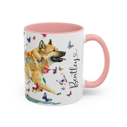 Wheaten Buhund Personalized Accent Mugs, 11oz