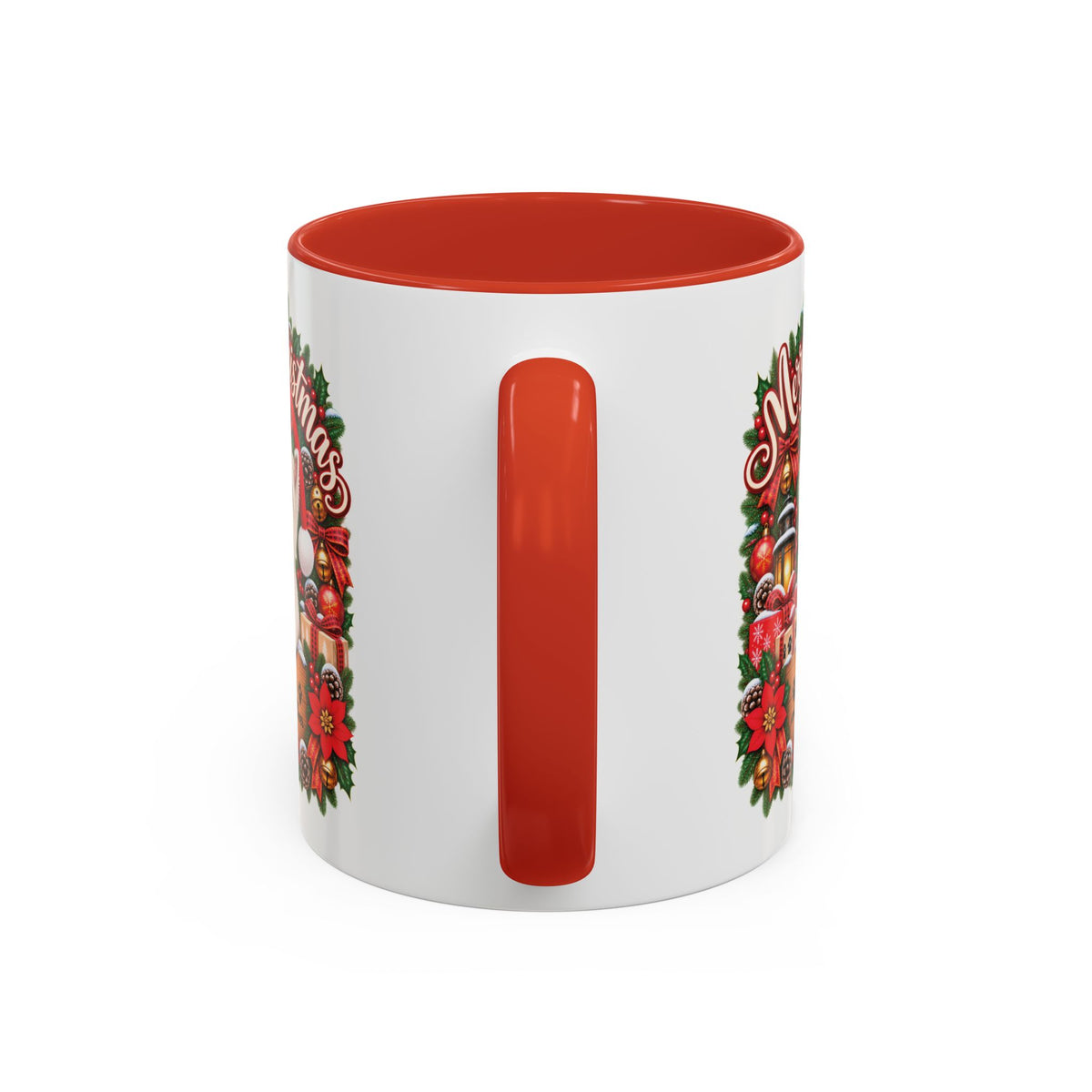 Maltese #2 Merry Christmas, personalised accent colour 11oz mug
