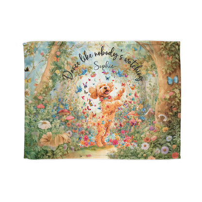 Cavapoo/Cavoodle #1 Dancing, Personalised Mystical Forest Blanket