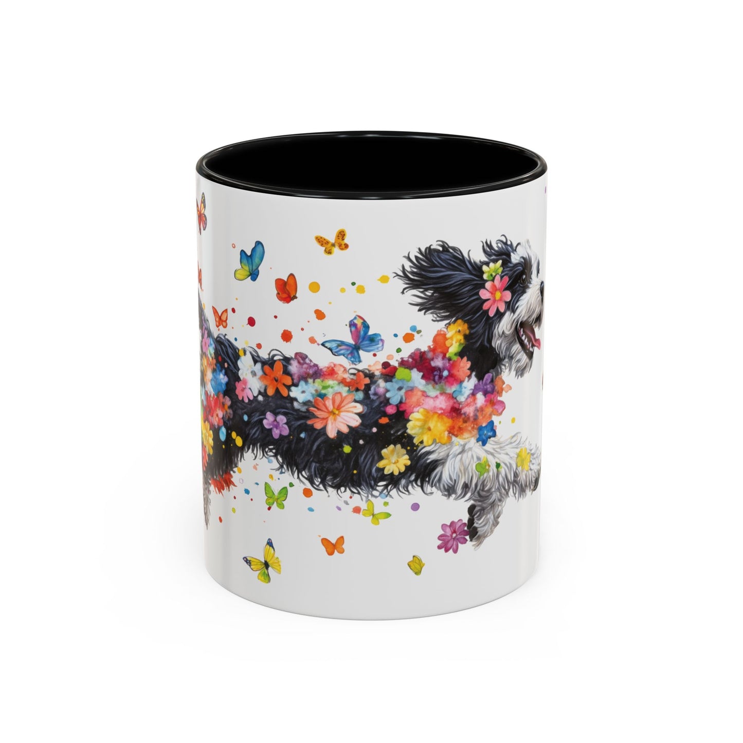 Bernedoodle Personalized Accent Mugs, 11oz