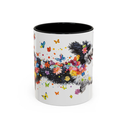Bernedoodle Personalized Accent Mugs, 11oz