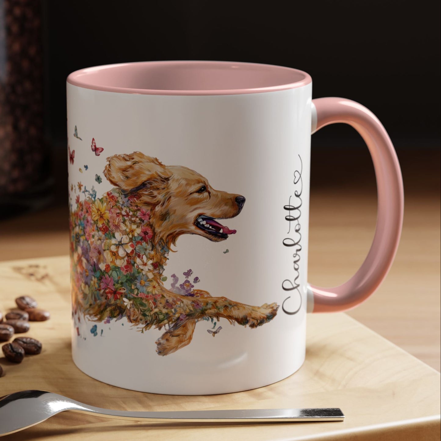 Golden Retriever #2 Retriever Personalized Accent Mugs, 11oz