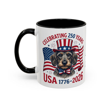 Dachshund #2 - 250th Celebration Personalised  Accent Mugs, 11oz & 15oz