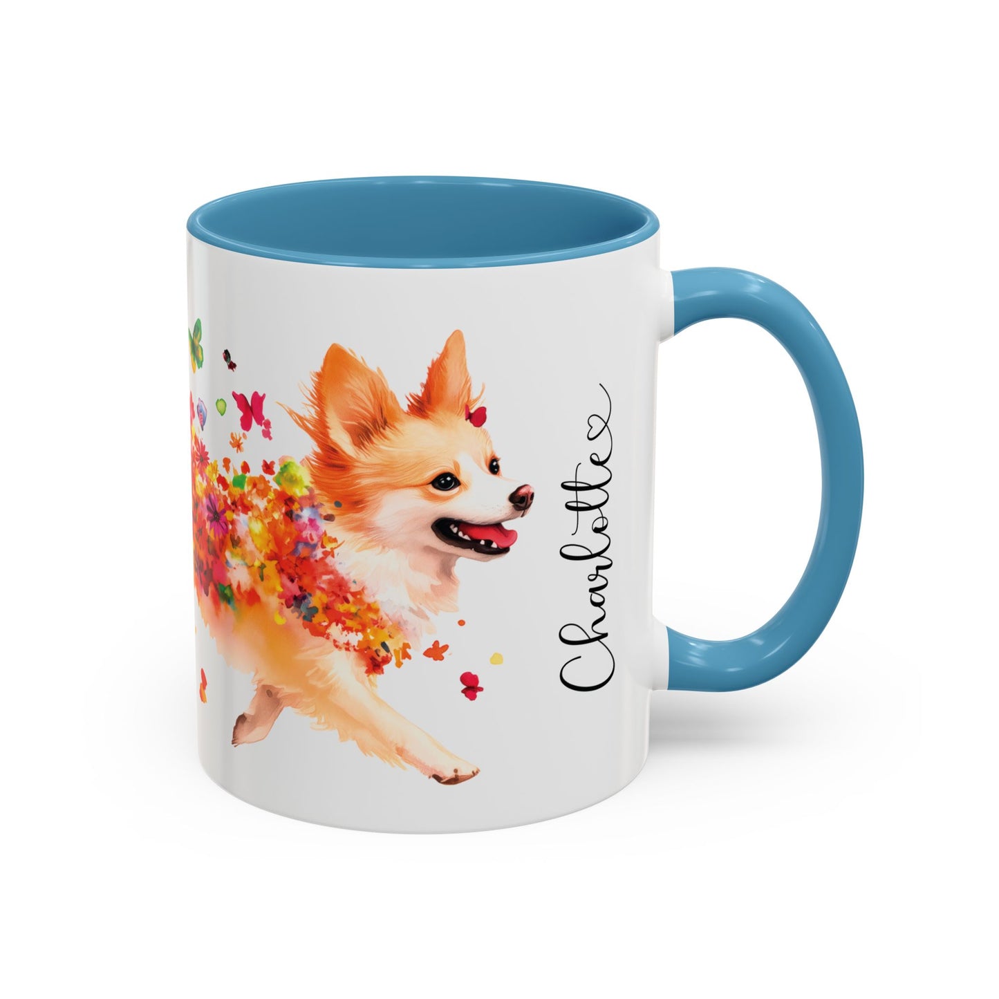 Icelandic Sheepdog Personalized Accent Mugs, 11oz