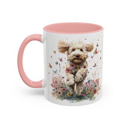 Labradoodle #6 Personalized Accent Mugs, 11oz