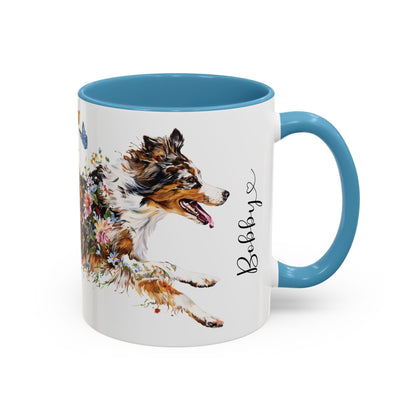 Australian Shepherd (Docked) #1 Personalized Accent Mugs, 11oz