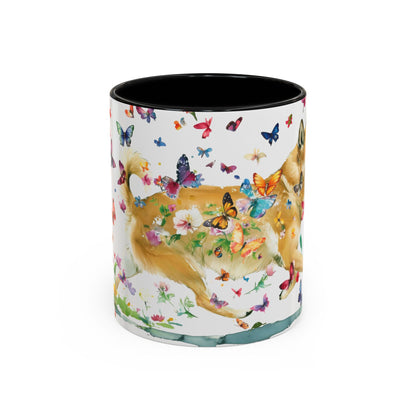 Wheaten Buhund Personalized Accent Mugs, 11oz