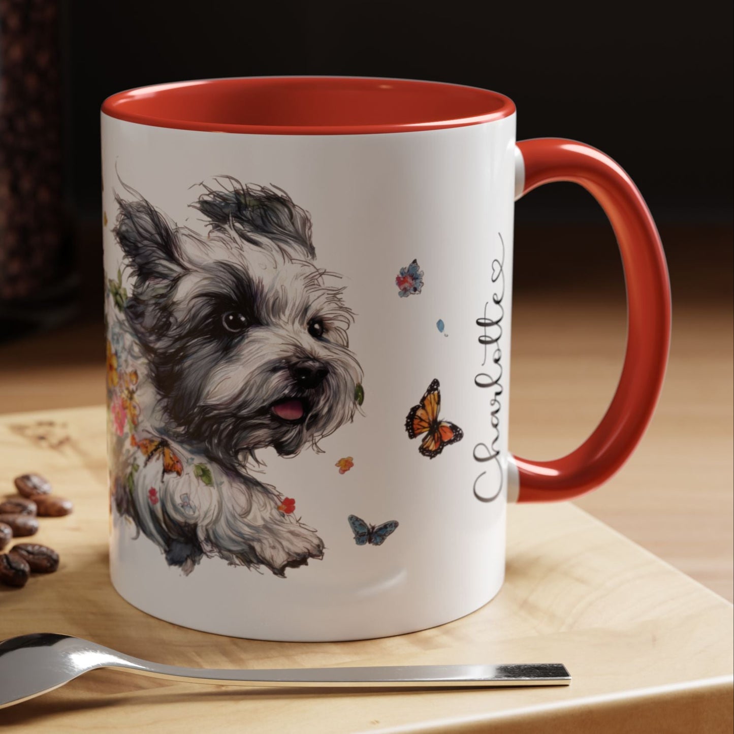 Coton De Tulear Personalized Accent Mugs, 11oz