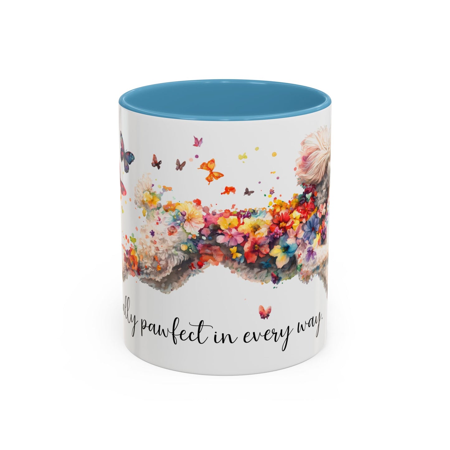 Poodle #1 - Practically Pawfect in every way. Personalised Colorful Accent Mugs, 11oz