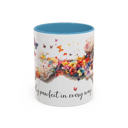 Poodle #1 - Practically Pawfect in every way. Personalised Colorful Accent Mugs, 11oz