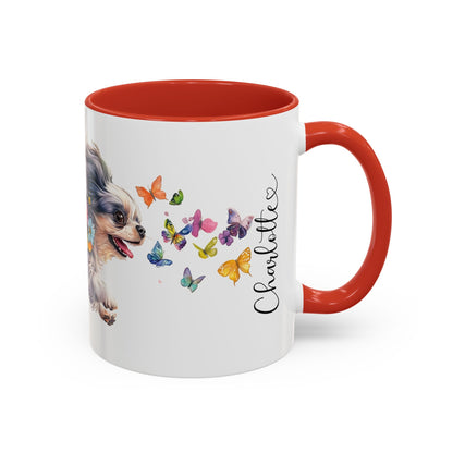 Peekingese #2 Personalized Accent Mugs, 11oz