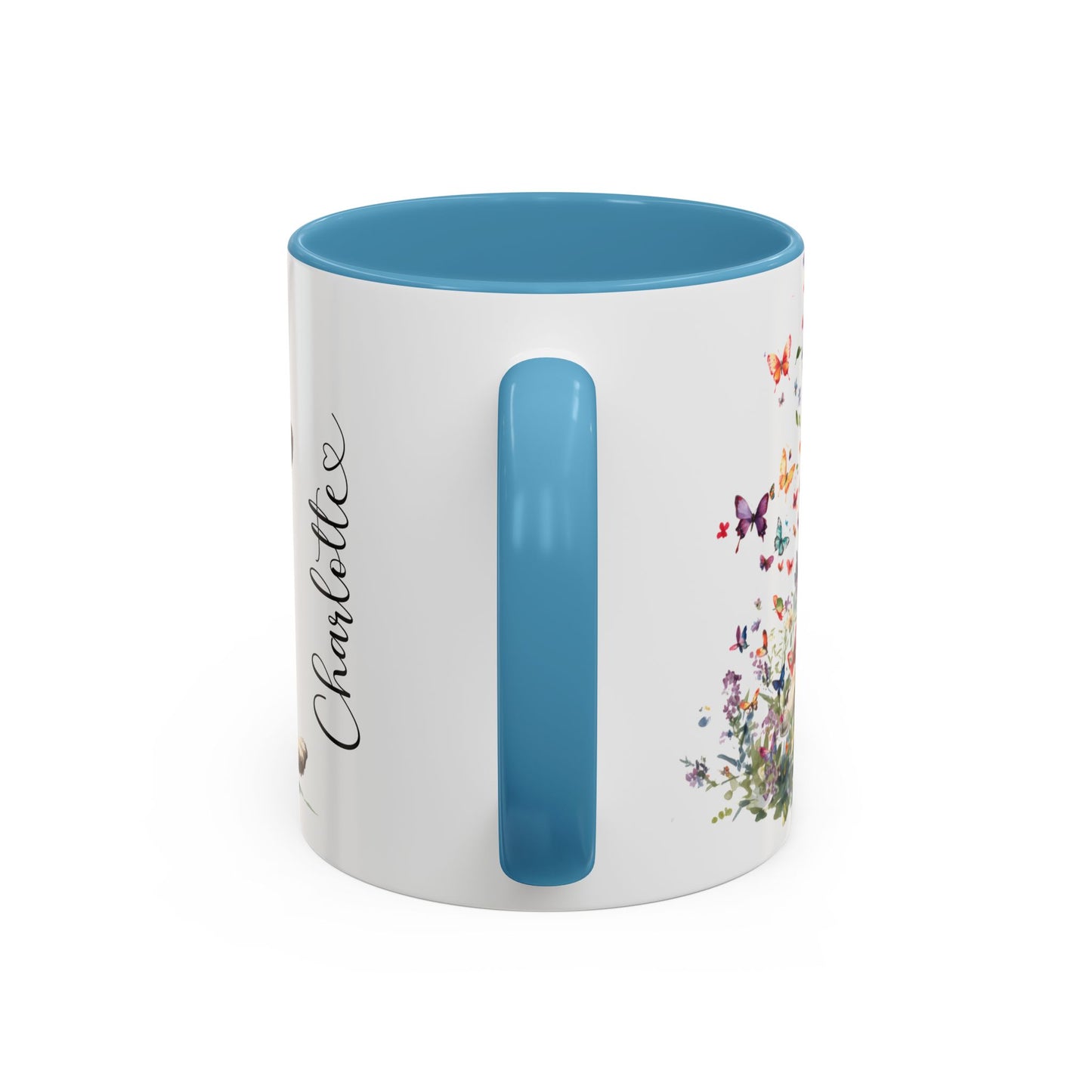 Cream Golden Retriever Personalized Accent Mugs, 11oz