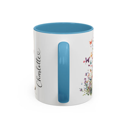 Cream Golden Retriever Personalized Accent Mugs, 11oz