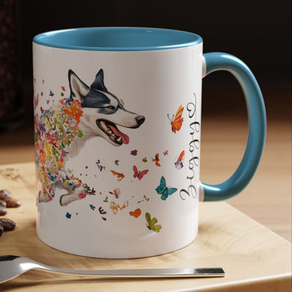 Husky #2 Personalized Accent Mugs, 11oz