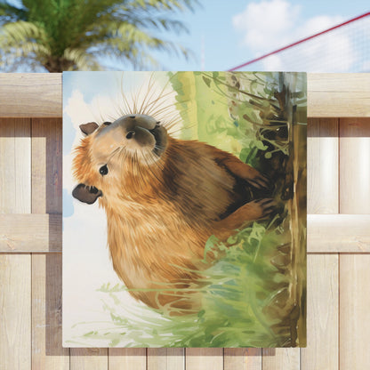 Capybara #1 Personalised Beach Towels Australian