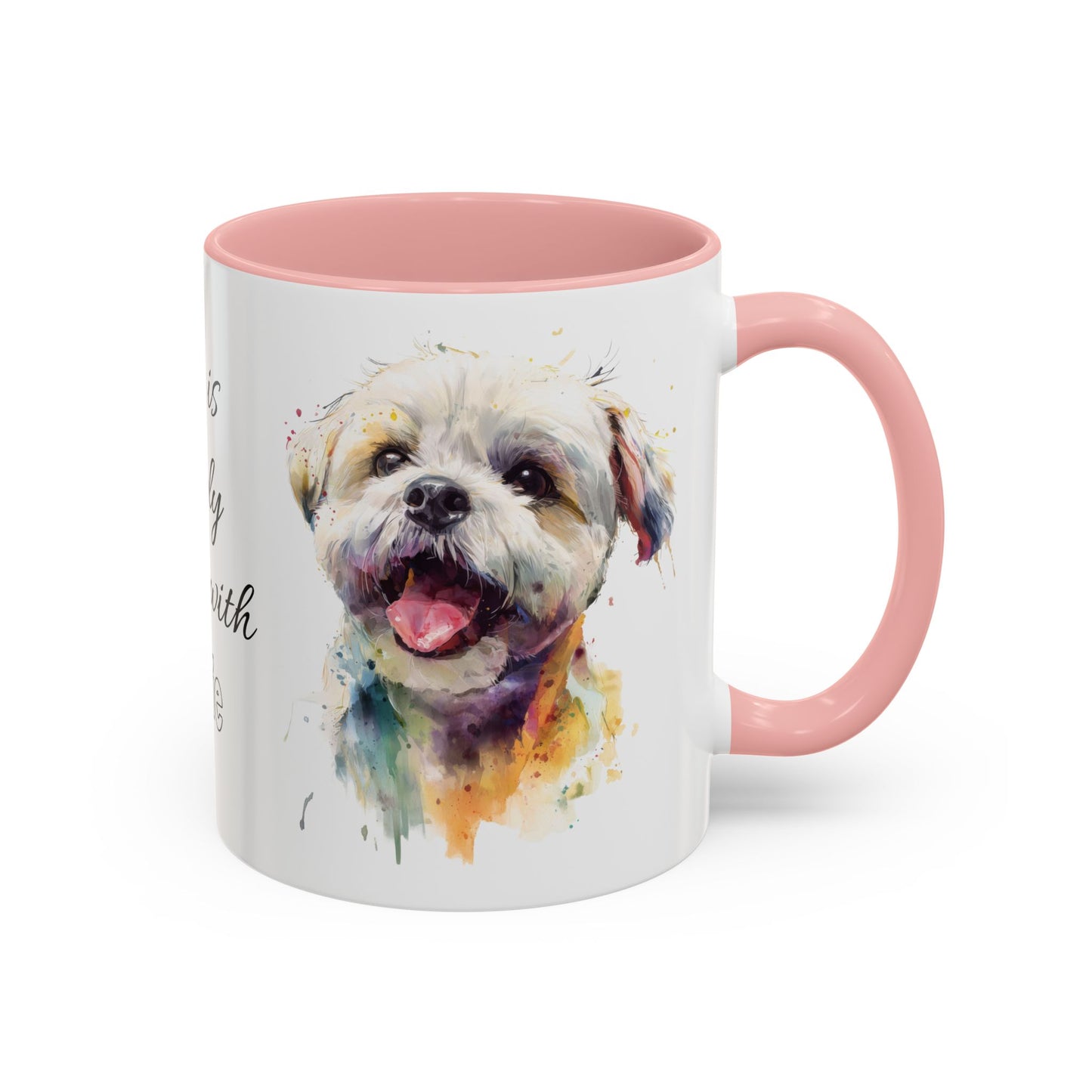 Shih Tzu #1 “Life is better with” Personalized Accent Mugs, 11oz