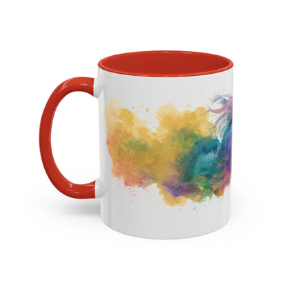 Maltese Paint Colourful Personalised Accent Mugs, 11oz