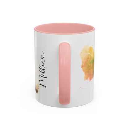 Maltese Paint Colourful Personalised Accent Mugs, 11oz