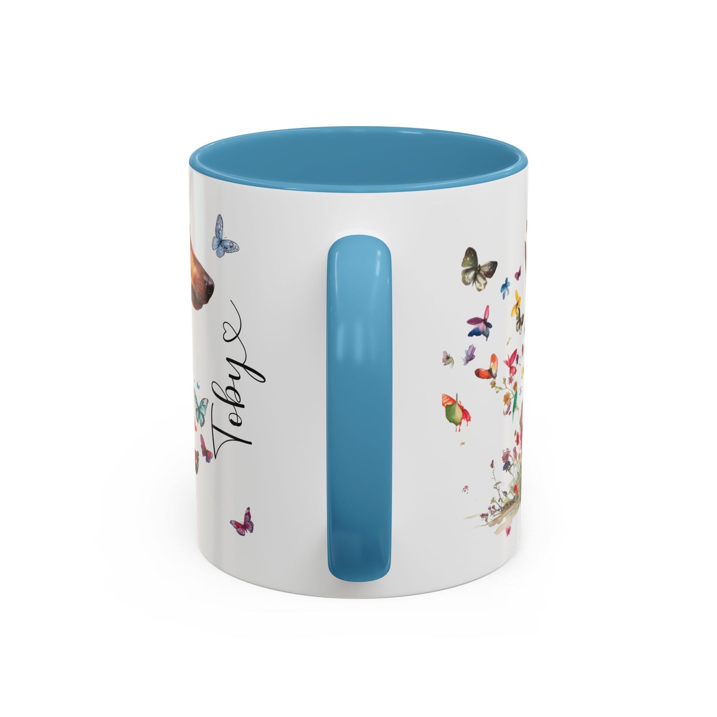 Dachshund #4 Personalized Accent Mugs, 11oz