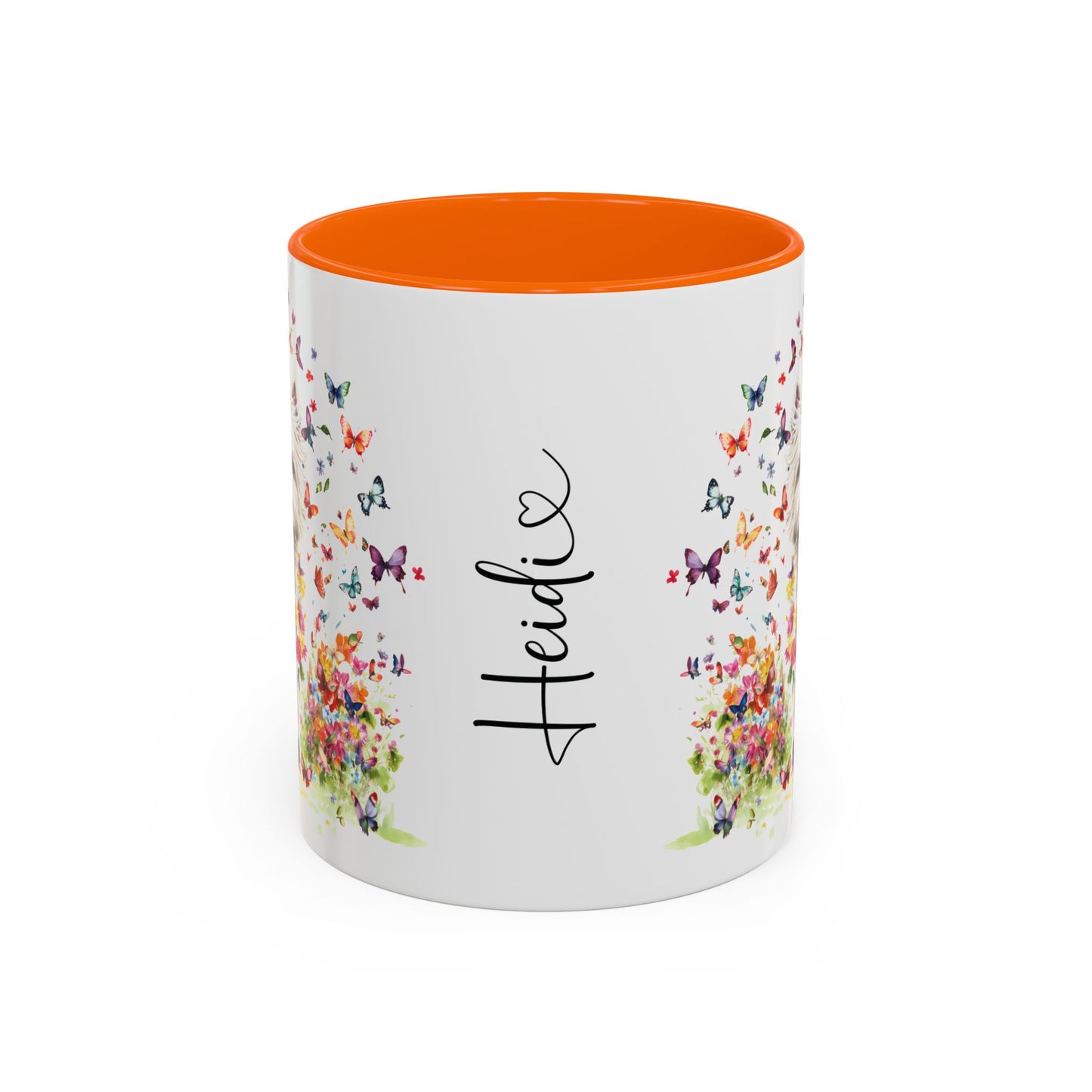 West Highland Terrier #2 Butterfly Personalized Accent Mugs, 11oz