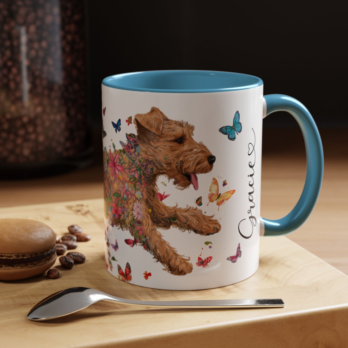 Lakeland Terrier #2 Personalized Accent Mugs, 11oz