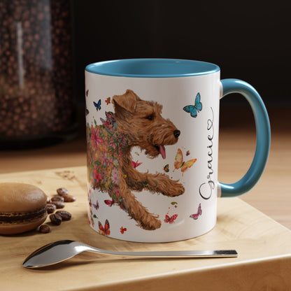 Lakeland Terrier #2 Personalized Accent Mugs, 11oz