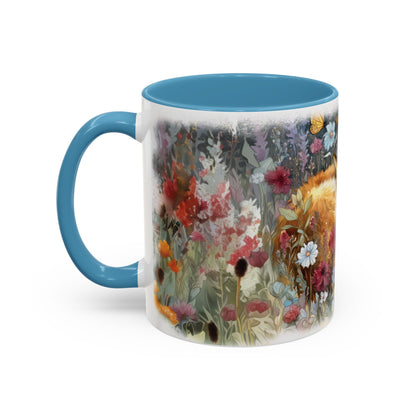 Fox sleeping #2 Personalized Accent Mugs, 11oz