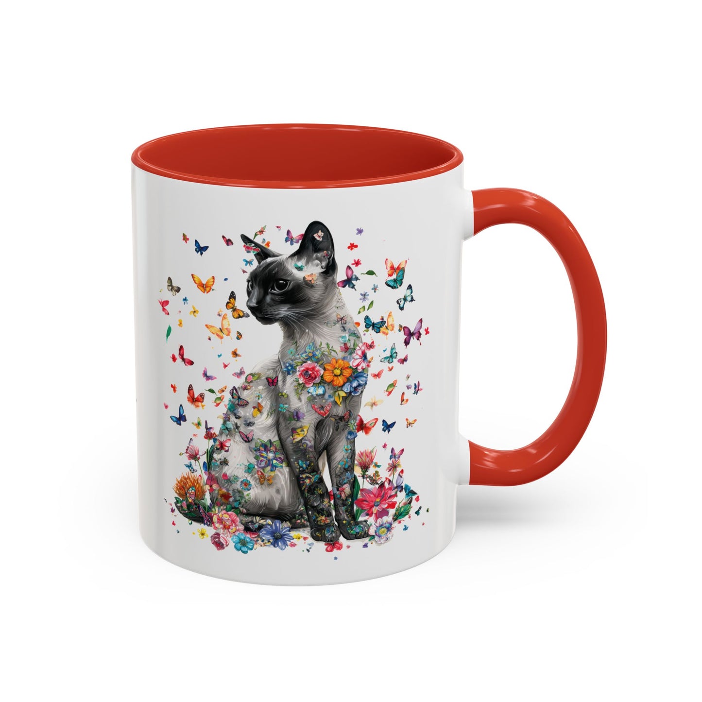 Siamese Cat Personalized Accent Mugs, 11oz