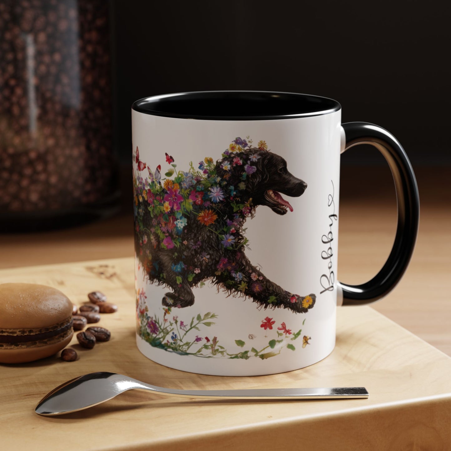 Curly Coated Retriever #2 Personalized Accent Mugs, 11oz
