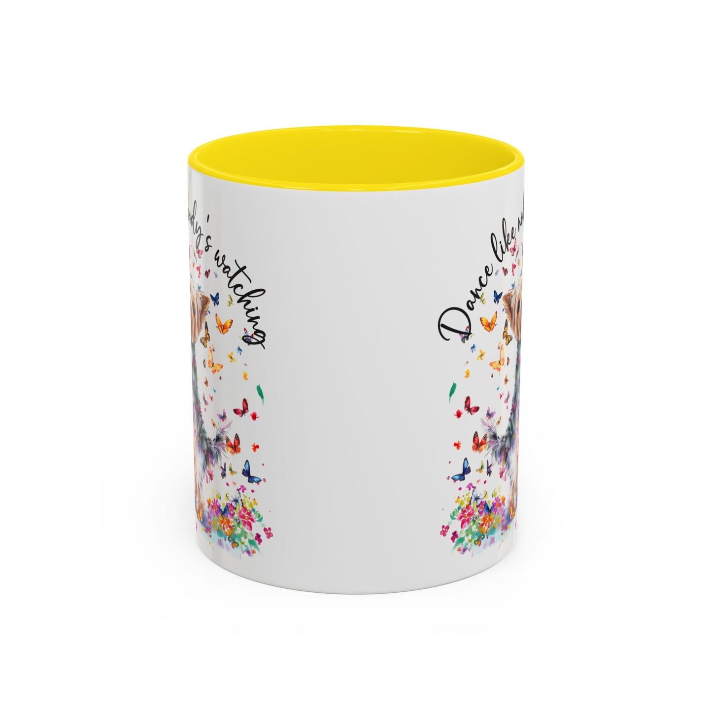 Yorkshire Terrier, Dance like nobody's watching 11oz  Accent Mugs