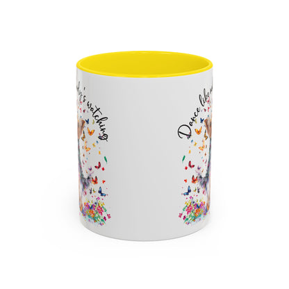Yorkshire Terrier, Dance like nobody's watching 11oz  Accent Mugs