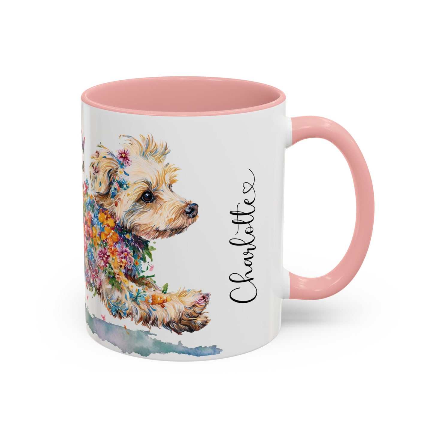 Yorkipoo #2 Personalized Accent Mugs, 11oz