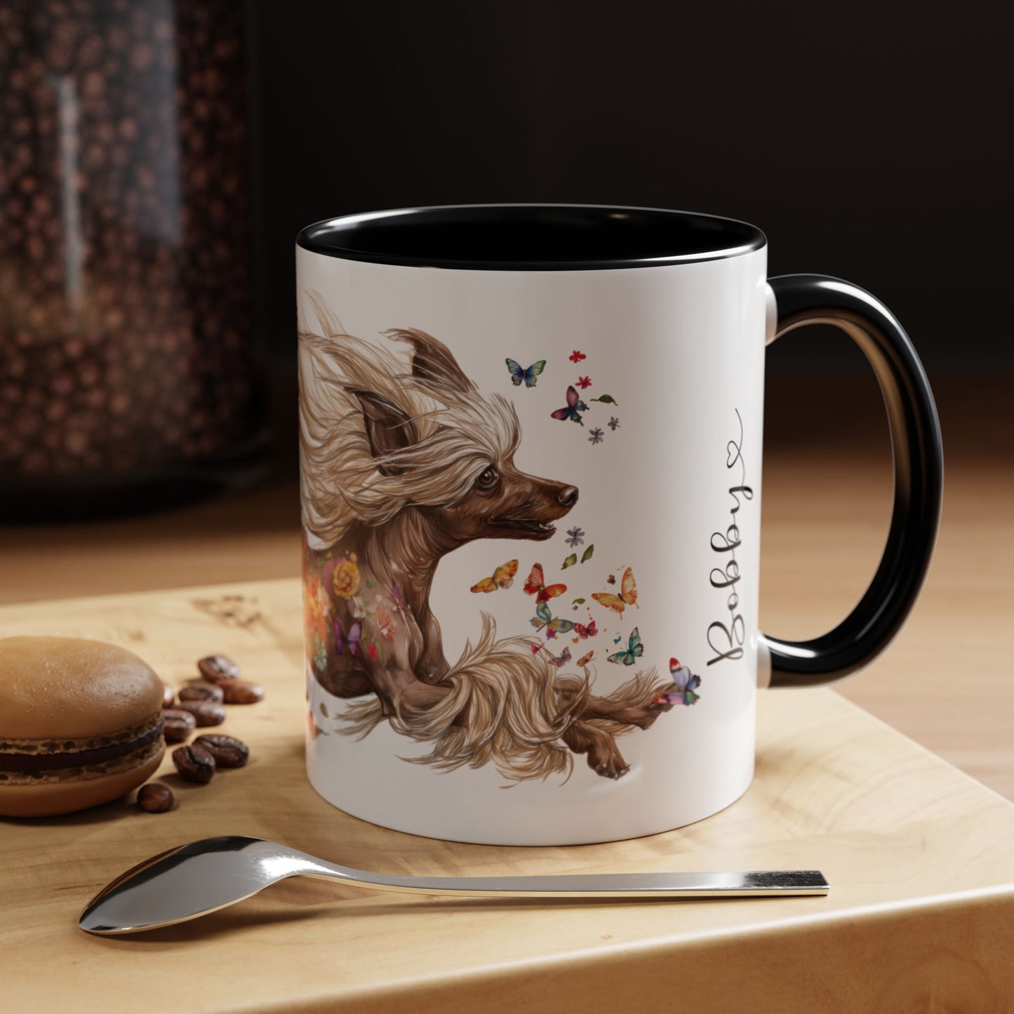 Chinese Crested Personalized Accent Mugs, 11oz