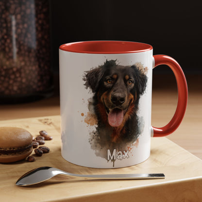 Hovawart #4 Colourful Personalized Accent Mugs, 11oz