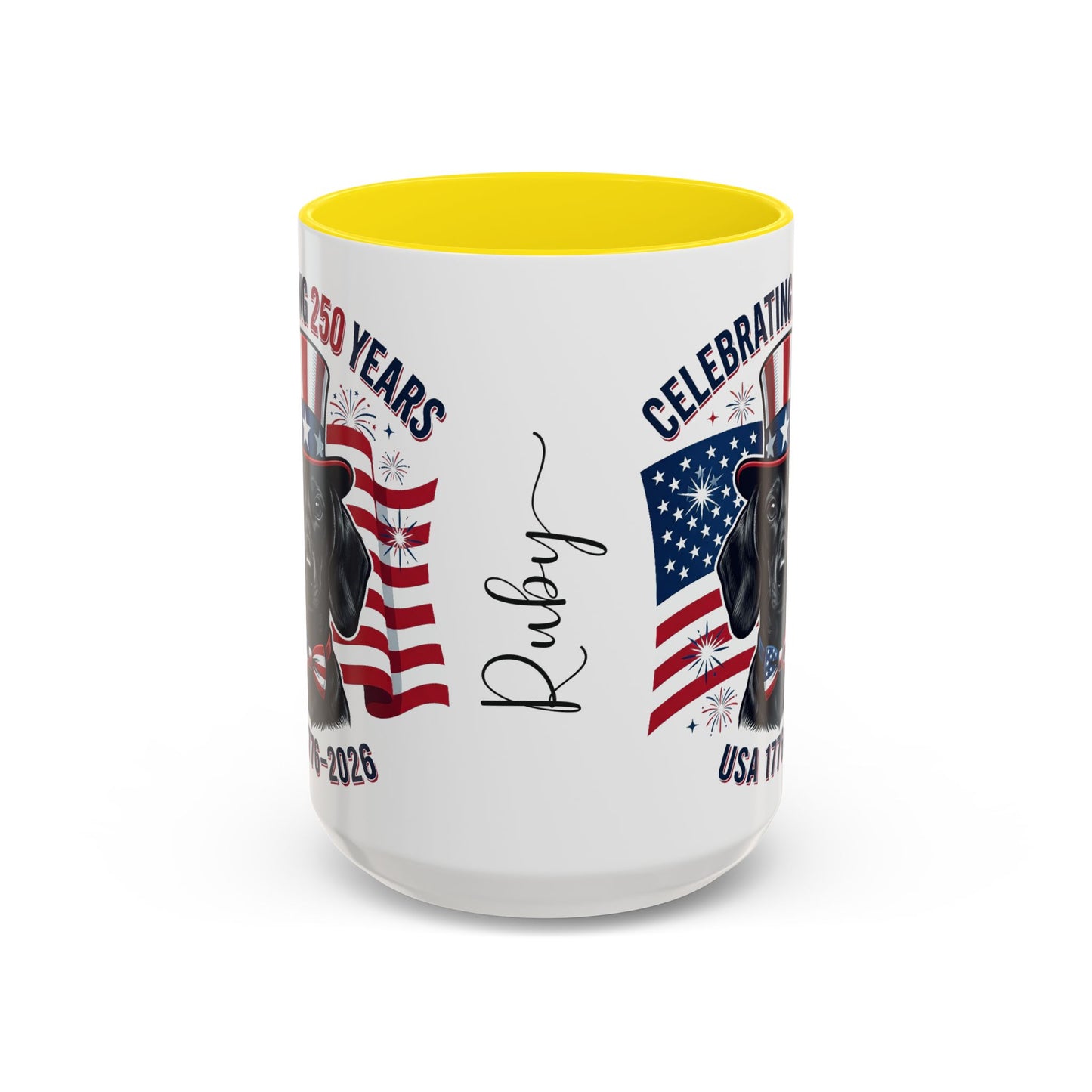 Dachshund #1 - 250th Celebration Personalised  Accent Mugs, 11oz & 15oz