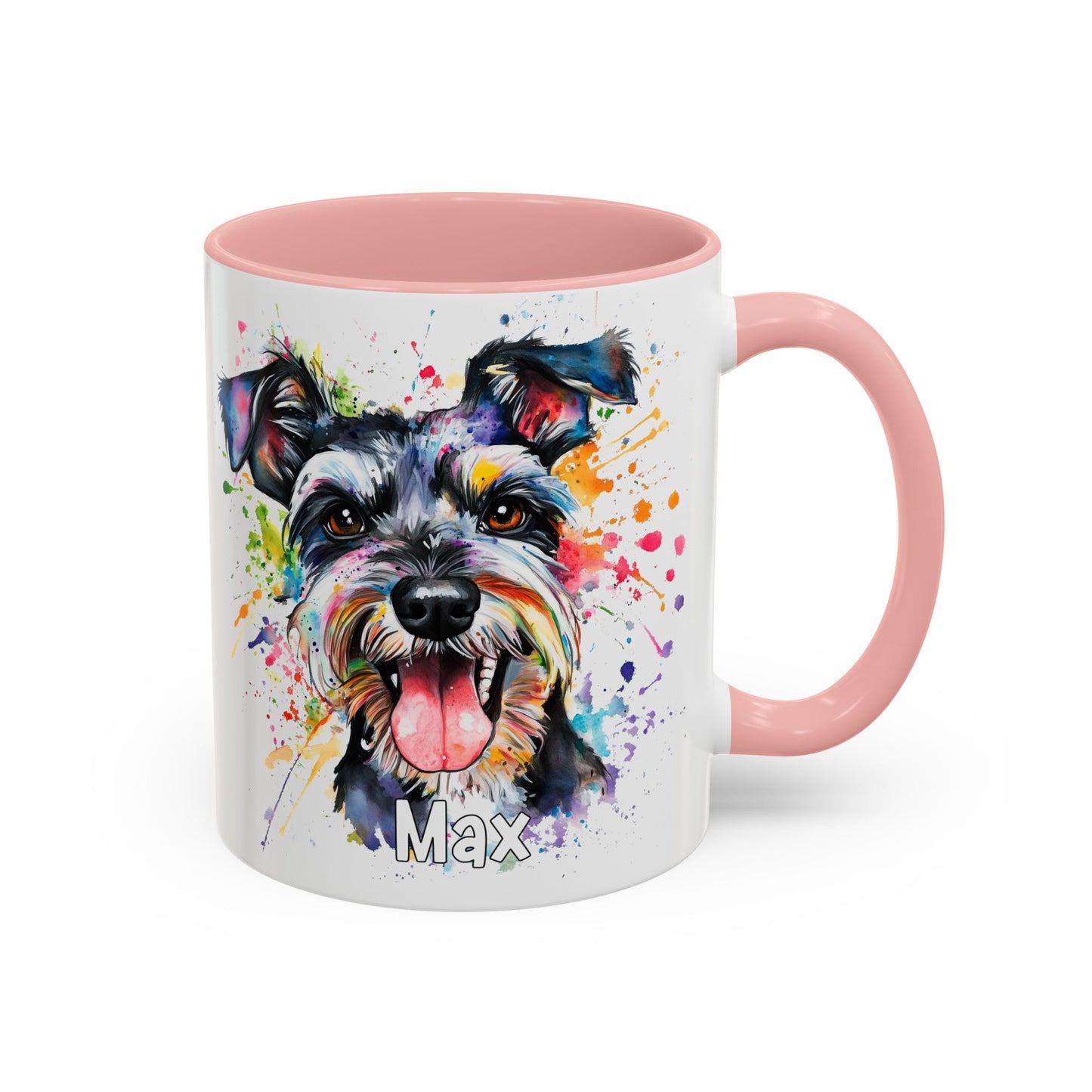 Schnauzer Colourful Personalized Accent Mugs, 11oz